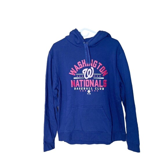 Fanatics Washington Nationals Pullover Spellout Hoodie Size XL Blue - Picture 1 of 8